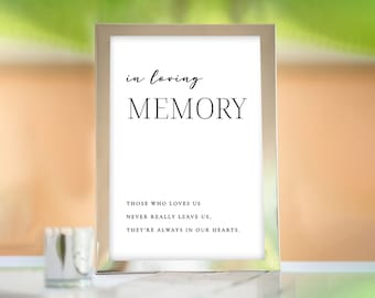 In Loving Memory Sign-Wedding Signs-Wedding Cards Sign-Wedding-Wedding Printable-Modern Wedding Sign