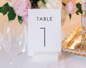 Numéros de table imprimables - Numéros de table de mariage - Modèle de numéro de table - Minimaliste - Numéros de table modernes - Téléchargement instantané |