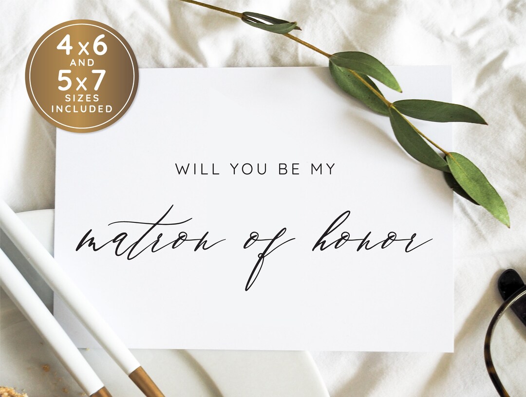 Matron of Honor Proposal Cards Will You Be My Matron of Honor Proposal