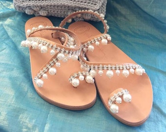 Wedding shoes, Luxurious sandals, Bridal sandals, Wedding sandal, Hochzeit Sandalen, Sandali da sposa, Pearl sandals, Embellished, 'Pearl'