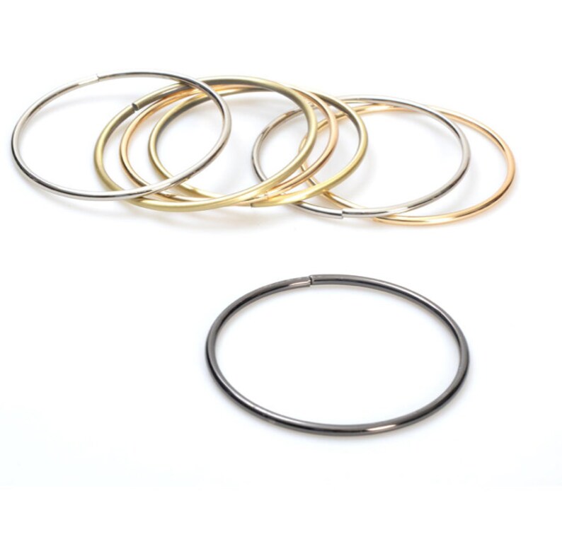 Free shipping, Ulla Johnson Lia Tote Inspired, Crochet Bag, Multi Color Options, Bubble Bag, Metal Hoop Handles in Three Colors image 4