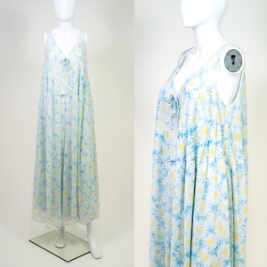 Vintage 1960’s Sunflower Print Palazzo Jumper - M/L