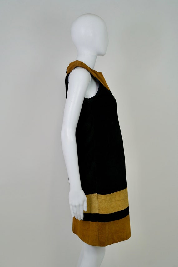 Vintage 1960s Mod Suede/Leather Dress - 2 - image 5