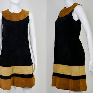 Vintage 1960s Mod Suede/Leather Dress - 2