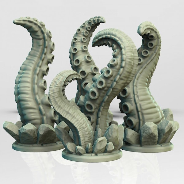 Tentacle Cthulhu old one depths monster | Set 4x tentacles | miniature 3d compatible Dungeons and dragons, Dnd, pathfinder RPG tabletop game