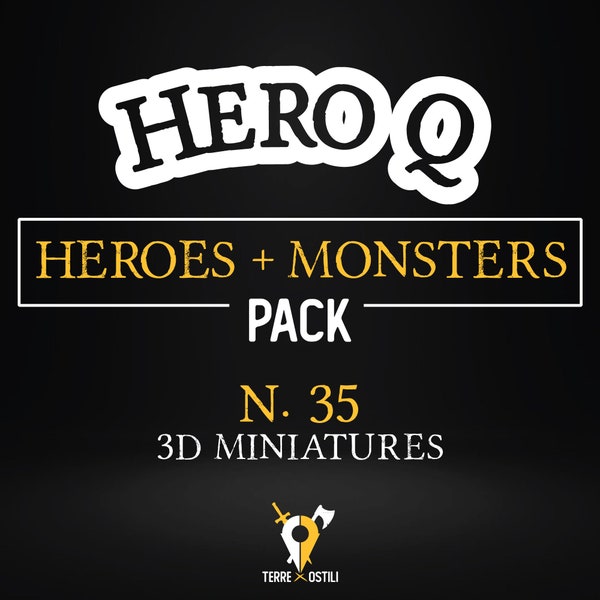 Monstres complets + héros Pack pack ennemis héros héroquête miniature Donjons et dragons, DnD , jeu de plateau mordheim | miniature de table