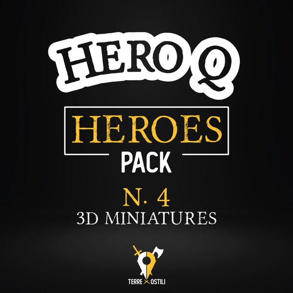 Heroes Pack bundle heroquest barbarian wizard elf dwarf miniature Dungeons and dragons, DnD , boardgame , pathfinder | tabletop miniature