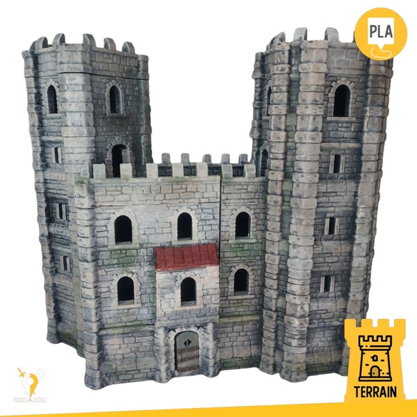Stronghold Fortified barracks jail terrain building | Medieval fantasy | wargame Scenery | | 28 - 32mm scale |   D&D | Pathfinder