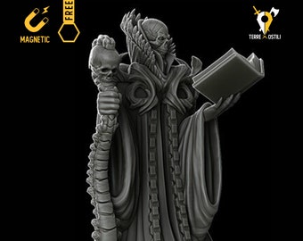 Necromancer Ritual Miniature for Dungeons and Dragons|Tabletop RPGs