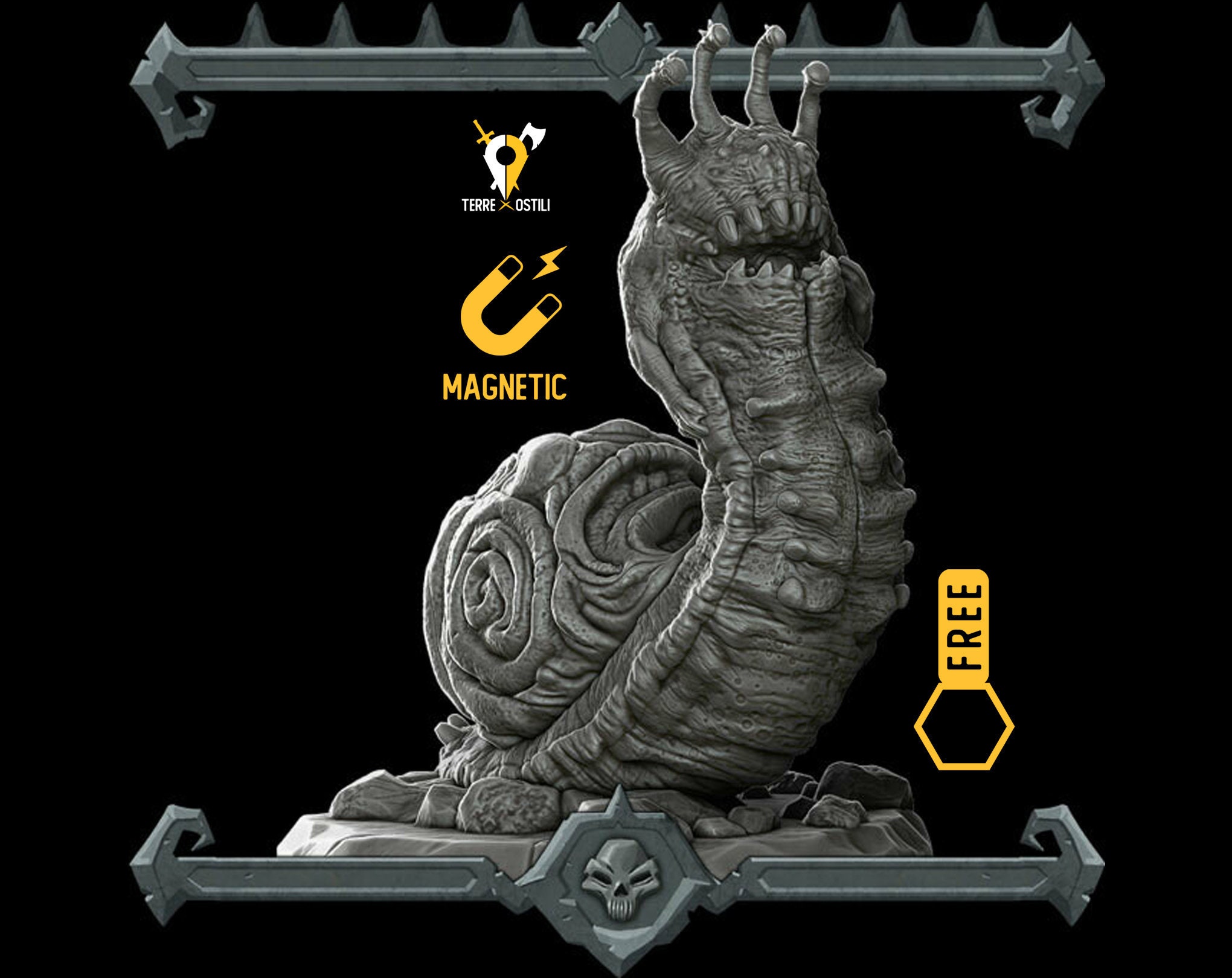 Flail snail miniature Dungeons and dragons DnD Age of Etsy