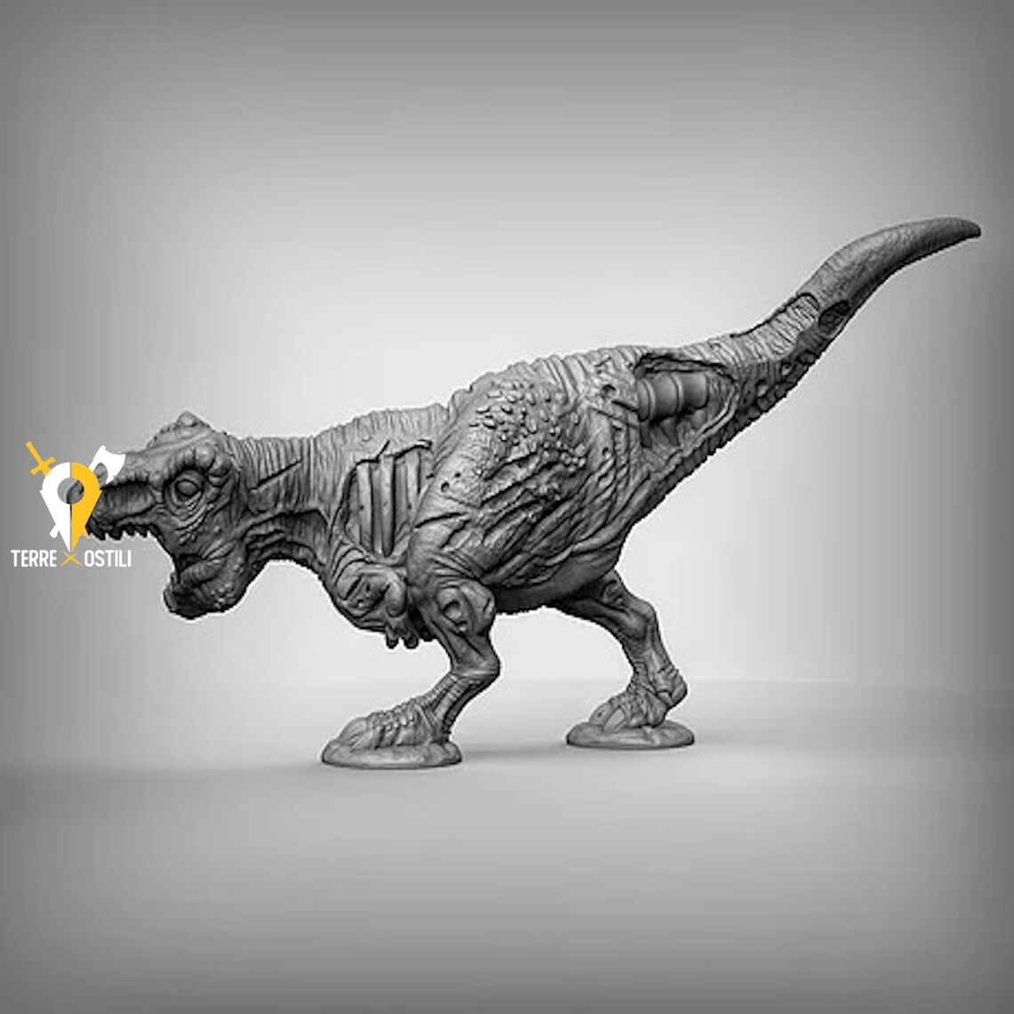 Tyrannosaurus Zombie Dinosaur Miniature 3d Compatible With Etsy