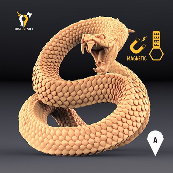 Serpente Gigante Cobra Miniatura Dnd Compatibile Con Dungeons 