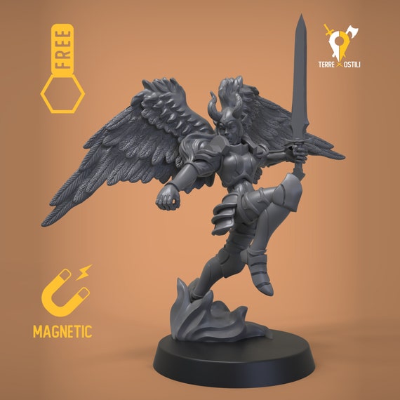 Angelic Warrior Seraphim Magnetic Dnd Miniatures Dungeons Etsy Denmark Angelic Warrior Seraphim Magnetic Dnd Miniatures Dungeons Etsy Denmark