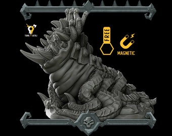 Lovecraftian Ganutilusc RPG miniature compatible with Dungeons and dragons, Dnd, pathfinder and other RPG tabletop game.