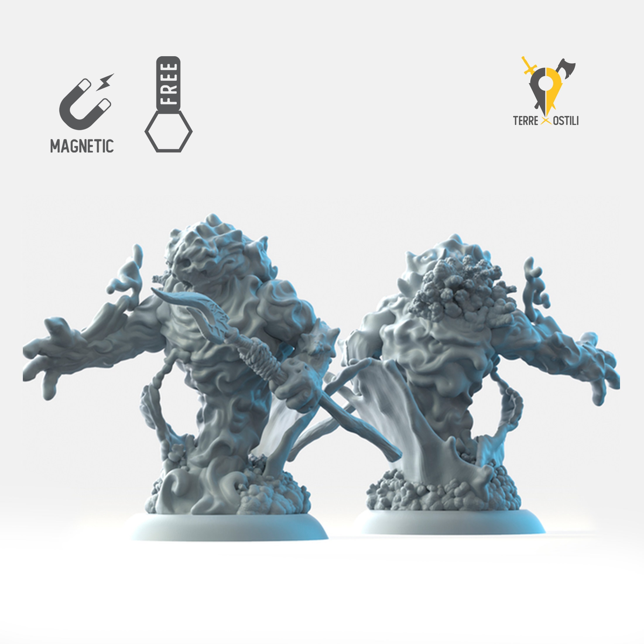 Water elemental miniature Dungeons and dragons DnD Age of Etsy