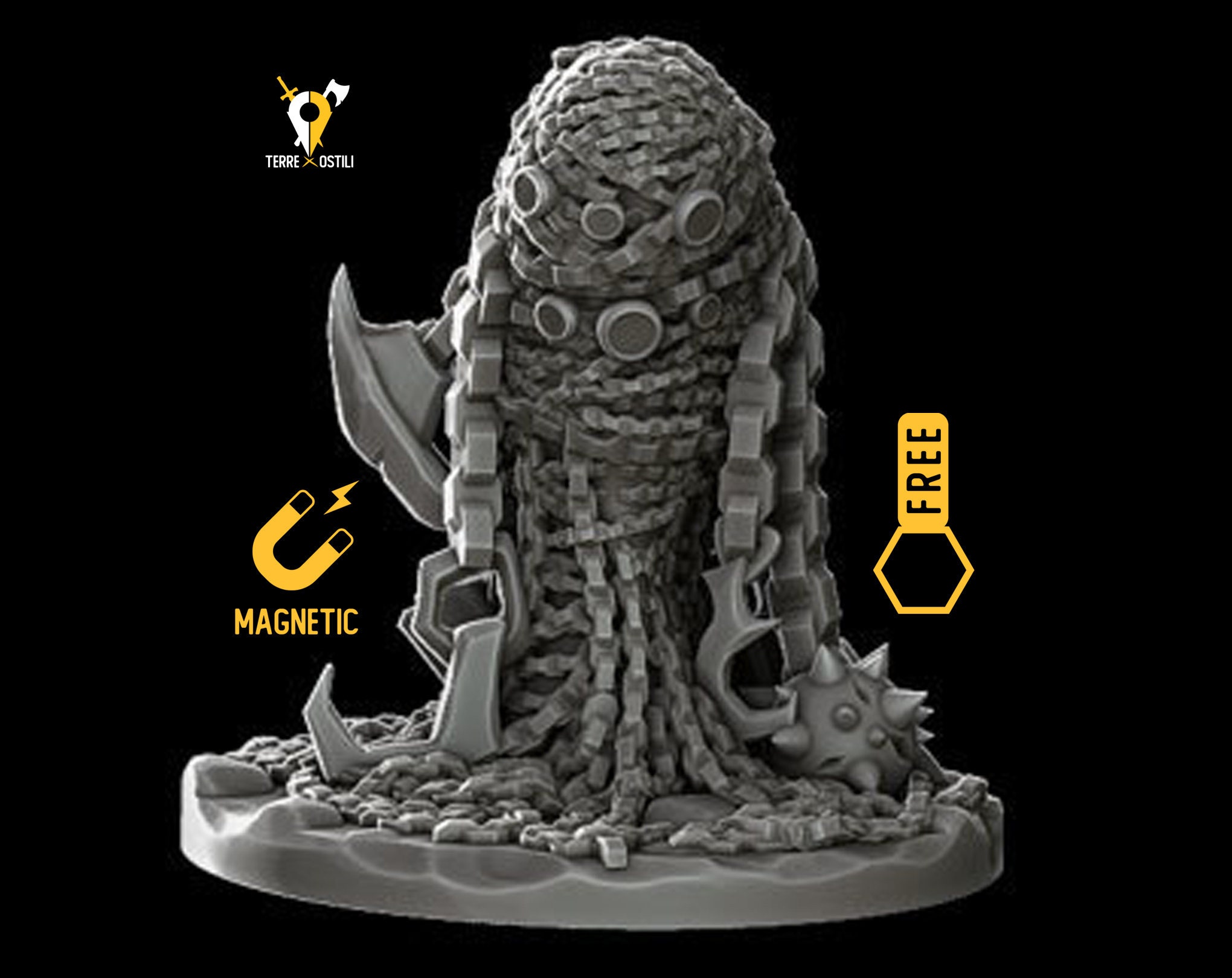 Chain Golem Miniature Dungeons and Dragons Dnd Boardgame Etsy