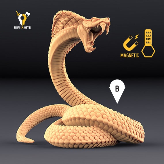 Serpente Gigante Cobra Miniature 3d Compatible With Dungeons and Dragons,  Dnd, Pathfinder and Other RPG Tabletop Game. -  Israel