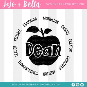 Dean Svg, Teacher Svg, Back to School Svg, Svg, School Svg, Shirt svg, Teacher, Svg Designs For Cricut, Sublimation Designs Downloads
