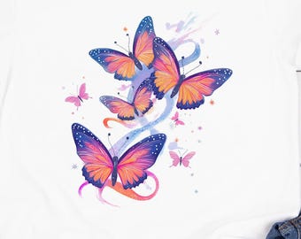 Sublimatie van hemelvlinders, png-bestand | Digitale download mystieke vlinder | 12 x 12 inch, 300 DPI