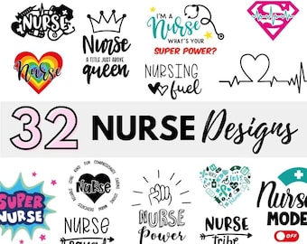 Nurse Svg, Nurse Svg Bundle, Nursing Svg, Nurse life Svg, Medical Svg, Pnd, Dxf, Svg, Svg Files For Cricut, Sublimation Download