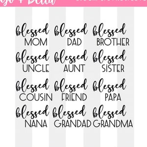 Gesegnete Familie Svg Bundle, Gesegnete Familie Svg, Svg Bundle Familie, Gesegnete Familie Cut File, Svg Dateien für Cricut, Sublimation, Silhouette