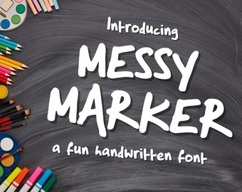 Messy Marker Font, distressed Font, graffiti font, cricut font, kids font, hand lettered font, fonts for cricut, school font, handwritten