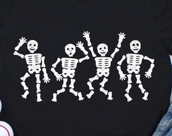 Dancing Skeletons SVG, Skeleton Svg, Halloween SVG, Halloween Shirt Svg, Funny Halloween Svg, Spooky Svg, Svg Files For Cricut, Silhouette
