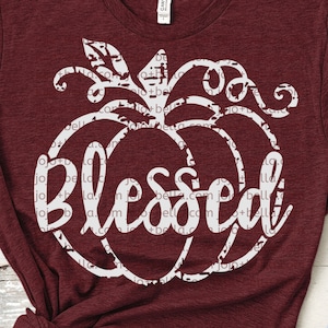 Blessed Svg - Kürbis Svg, Thanksgiving SVG - Kürbis Svg Datei - Herbst Svg, Herbst Svg, Gesegneter Kürbis Svg Dxf Eps Png Jpeg Clipart
