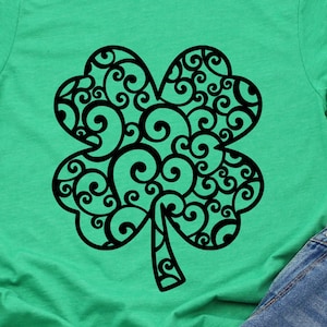 Swirly Shamrock Svg, Shamrock SVG Bundle, Patterned Shamrock Svg, Shamrock Svg, St Patricks day svg, Blessed Svg, st patrick&#39;s svg