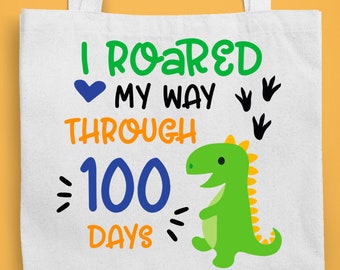 100 Days of School Svg, 100 Days Svg, 100th Day of School Svg, School Svg, Dinosaur Svg, Teacher, Svg Designs For Cricut, Sublimation Design