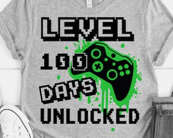 100 Days of School Svg, 100 Days Svg, 100th Day of School Svg, School Svg, Gamer Svg, Teacher, Svg Designs For Cricut, Sublimation Design
