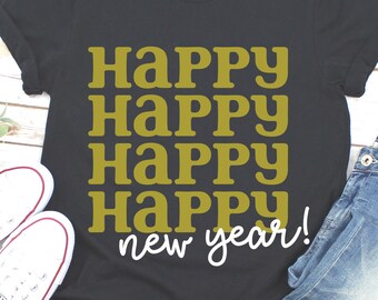 Felice Anno Nuovo SVG, Capodanno SVG, Holiday Svg, New Years Shirt Svg, 2021 Svg, Capodanno Svg, file Svg per Cricut, disegni a sublimazione