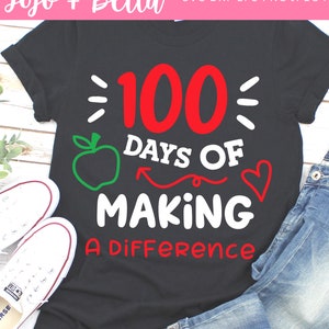 100 Schultage Svg, Lehrer Svg, Svg, Schule Svg, Kinder Svg, Lehrer, Svg Designs für Cricut, Sublimation Designs Downloads