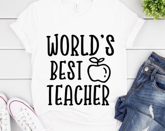 World's Best Teacher, Teacher Svg, School svg, Back to School Svg, Teacher Svg Files, Svg Files for Cricut, Sublimation Designs Downloads