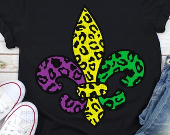 Fleur De Lis Svg, Mardi Gras Svg, Mardi Gras Cut File, Fat Tuesday Svg, Mardi Gras Shirt Svg, Svg File For Cricut, Sublimation Designs