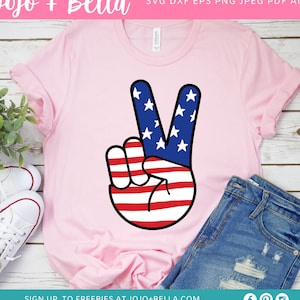 American Flag Svg, Peace Hands Svg, 4th of July Svg, Peace Love America Svg, Independence Day svg, Svg cut files for Cricut