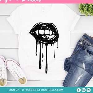 Vampire Lips SVG, Vampire Png, Halloween SVG, Halloween Shirt Svg, Lips Svg, Halloween Png, Svg Files For Cricut, Silhouette, Sublimation
