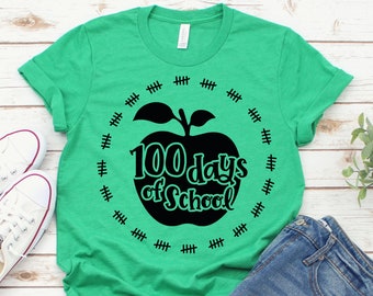 100 Days of School Svg, Teacher Svg, 100th Day of School Svg, School Svg, Kids Svg, Teacher, Svg Designs For Cricut, Sublimation Designs