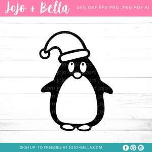 Santa Penguin SVG, Christmas Penguin svg, Penguin Svg, Christmas SVG, Christmas hat Svg, Xmas Penguin Svg, Cute Christmas penguin svg file