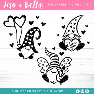 Three Gnomes svg, Valentines Hearts svg, Valentines Day, Gnome svg, Gnomes svg, Valentines Day SVG Gnome, Valentine, Love, Heart, Cute svg