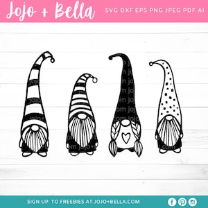 Gnome SVG, Valentines Gnome Svg, Valentines Svg, Gnome Svg, Four Gnomes svg, Valentines Day SVG Gnome, Gnome, Svg files for Cricut