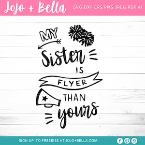 Cheer Svg, Cheerleading Svg, Sister Svg, Cheer mom Svg, Cheerleader svg, Svg, Svg Dateien für Cricut, Sublimation Designs Downloads