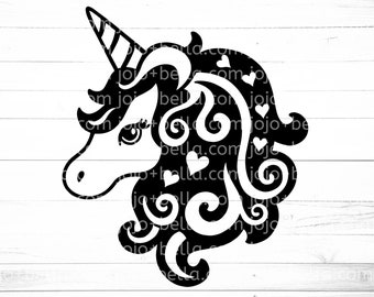 Unicorn SVG - Unicorn Head Svg - Unicorn Png - Unicorn Clipart - Svg files for Cricut, Silhouette Files