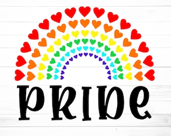 Download Rainbow Heart Svg Etsy