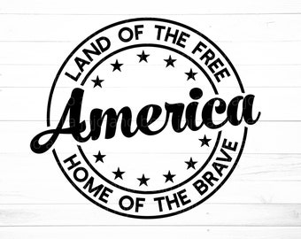 America Svg, 4th of July Svg, Patriotic Svg, Fourth of July Svg, USA Svg, Svg Files for Cricut, Sublimation Designs Downloads