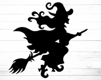 Witch silhouette Etsy picture regarding Witch Silhouette Printable known as Witch silhouette Etsy