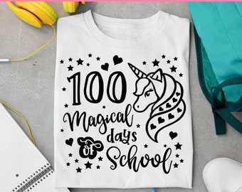 100 Days of School Svg, 100 Days Svg, 100th Day of School Svg, School Svg, 100 Magical Days Svg, Teacher, Svg Designs For Cricut