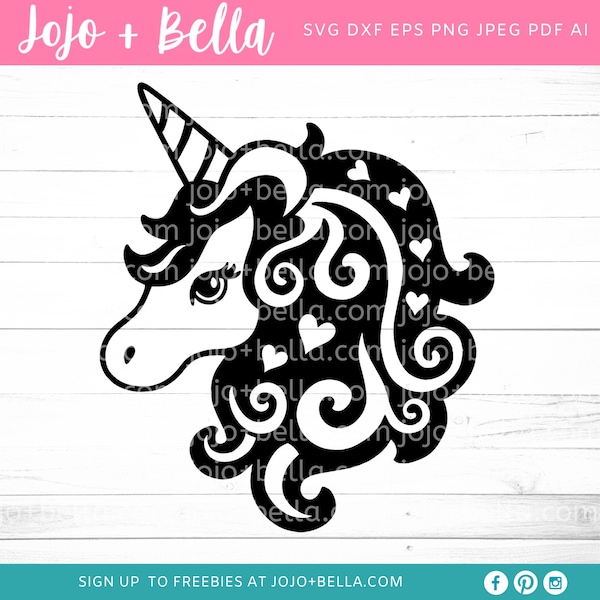 Unicorn SVG - Unicorn Head Svg - Unicorn Png - Unicorn Clipart - Svg files for Cricut, Silhouette Files