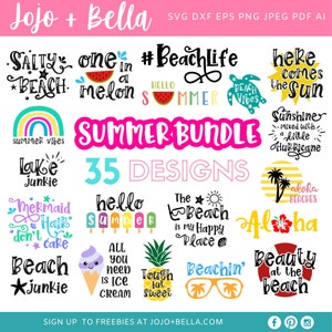 Svg Bundle, Summer SVG, Beach Svg, Sun Svg, Vacation Svg, Hello Summer Svg, Cricut, Svg Files for Cricut, Sublimation Designs Downloads