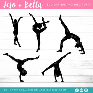 Dance SVG - SVG, Dxf, Eps, jpeg, png, Ai, pdf, Cut File - Gymnast svg - Dancer cut file Bundle - Dance Cut File for Cricut and Silhouette
